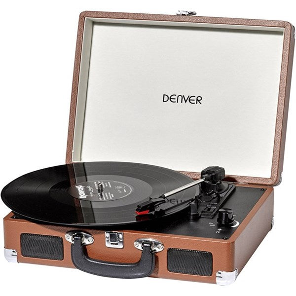 Denver Record Player - Brown